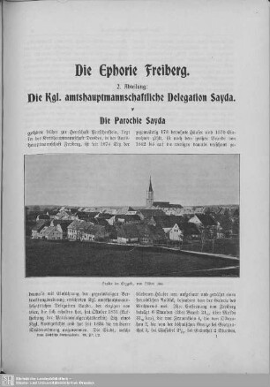 Die Ephorie Freiberg , 2. Abteilung Die Parochie Sayda