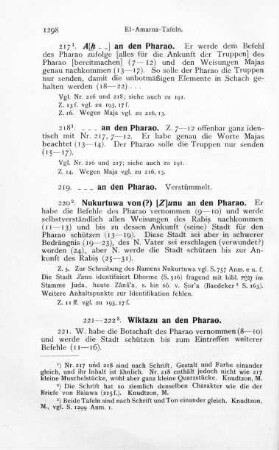 221-222. Wiktazu an den Pharao