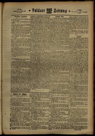Zweite Ausgabe vom Mittwoch, den 20. März 1912.