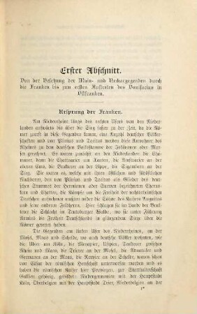 Geschichte Frankens, 1. Das Mittelalter