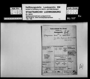 Handakten zur Voruntersuchung (Anzeigesache) gegen Kreuzmann, Werner