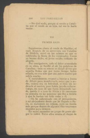 VII - Primer rayo