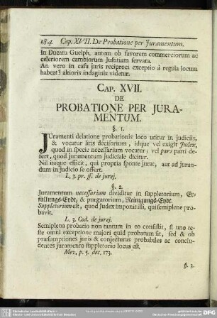 Cap. XVII. De Probatione Per Juramentum