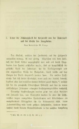 I.3. Ueber die Abhängigkeit der Holzpreise von der Jahreszeit und der Größe des Ausgebotes