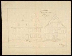 Risse über Pfarrhaus und Pfarrscheuer zu Hohenmemmingen