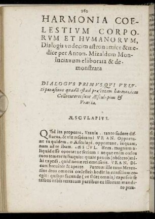 Dialogus Primus - Dialogus Undecimus