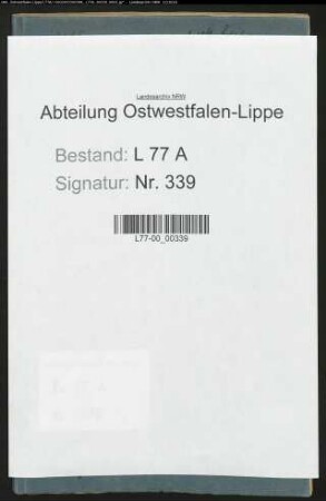 Wrugeregister (-tabellen) des Amtes Schötmar