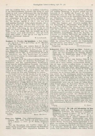52-53 [Rezension] Delitzsch, Friedrich, Die Lese- und Schreibfehler im Alten Testament, nebst den dem Schrifttexte einverleibten Randnoten klassifiziert