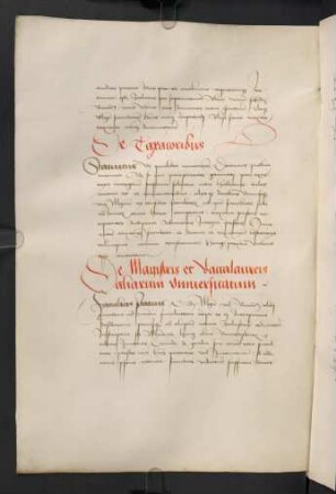 De Magistris et Baccalaureis aliarum universitatum.