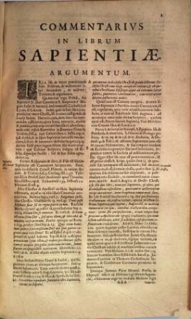 R. P. Cornelii Cornelii A Lapide E Societate Jesu, ... Commentarivs In Librum Sapientiae : Indicibus Necessariis Illustratus