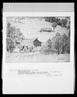 Glasarbeiter-Dorf im Gebirge (III, bei Gablonz)