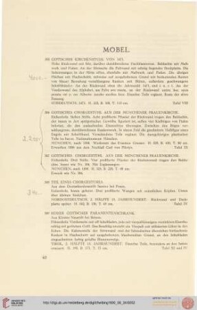 Möbel (Nr. 305-390)
