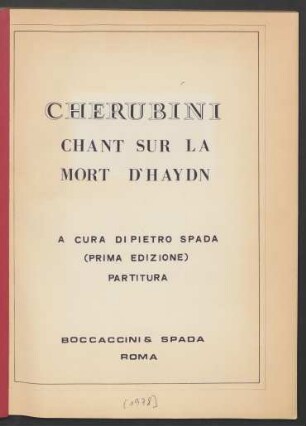 Chant sur la mort d'Haydn