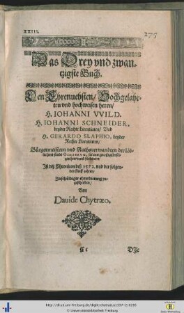 Das Drey und zwantzigste Buch.