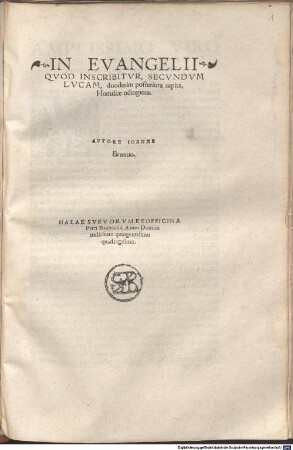 In Evangelii Quod Inscribitur Secundum Lucam, duodecim posteriora capita, Homiliae octoginta