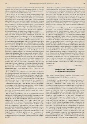 544-548 [Rezension] Jenny, Markus, Luther, Zwingli, Calvin in ihren Liedern