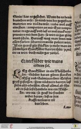 Quecksilber wie mans rödten sol