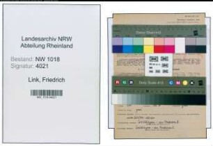 Entnazifizierung Friedrich Link , geb. 22.12.1895 (Kaufmaennischer Angestellter)