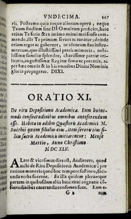 Oratio XI.