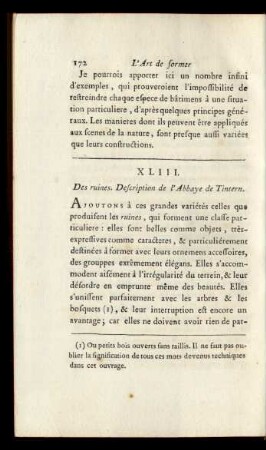 XLIII. Des ruines. Description de l'Abbaye de Tintern.