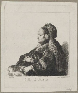 Bildnis der Neeltgen Willemsdr. van Zuijtbrouck Rijn, der Mutter von Rembrandt