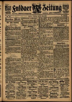 Zweite Ausgabe vom Dienstag, den 30. Mai 1905.
