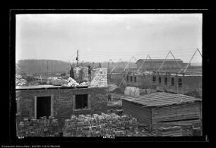 Panorama mit Nr. 260, von Schäfers Wohnung gesehen, Werkswohnungen I (Schkopau), von Norden