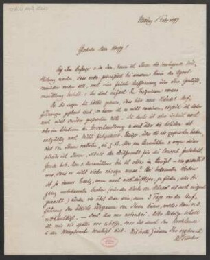 Brief an Hermann Wolff und Konzert-Direktion Hermann Wolff  : 01.02.1897