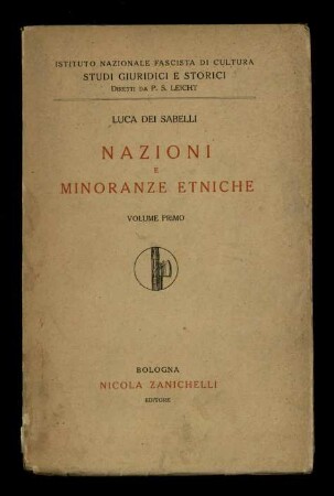Nazioni e minoranze etniche / Volume 1