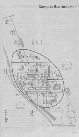 Lageplan Campus Saarbrücken