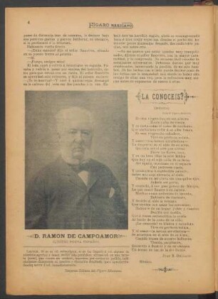 [Retrato de] D. Ramón de Campoamor, ilustre poeta español