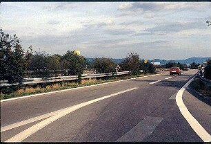 Ausfahrt aus Kreisel Südwest (Mannheim-Neuostheim Richtung Heidelberg) zu Nebenfahrbahn Süd (Mannheim Richtung Heidelberg)