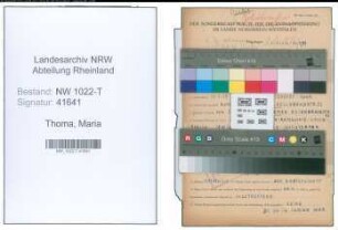Entnazifizierung Maria Thoma , geb. 13.03.1909 ()