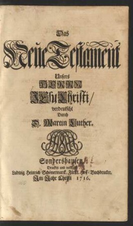 Das Neue Testament Unsers Herrn Jesu Christi