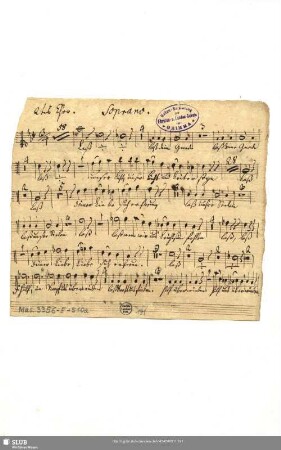 Soprano. 2ter Chor.