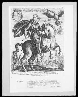 Krönung von Kaiser Ferdinand II., der Kaiser zu Pferde