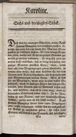 Sechs und dreißigstes Stück.