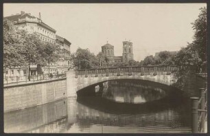 Ansichtskarte Luisenstädtischer Kanal mit St. Thomas-Kirche, Höhe Adalbertstraße