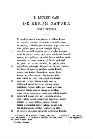 De rerum natura : Liber tertius