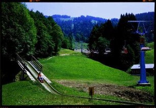 Hirschberg: Hirschberg Alm, Talstation der Bergrutschbahn [Sommerrodelbahn]