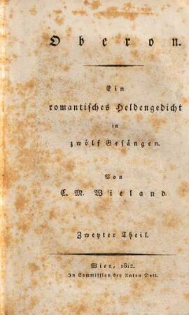 C. M. Wielands sämmtliche Werke, 22. Oberon ; Theil 2