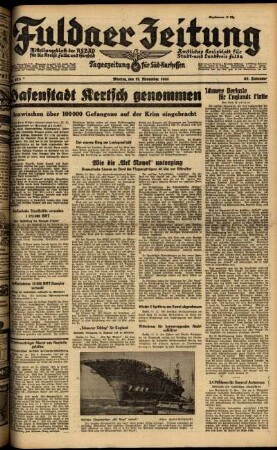 Ausgabe vom Montag, den 17. November 1941.