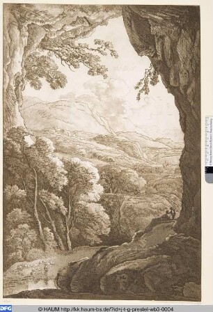 Landschaft mit Schafherde