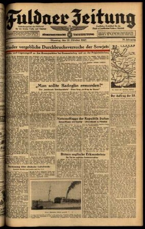 Ausgabe vom Dienstag, den 19. Oktober 1943.