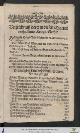 Titelverzeichnis des holländ., röm.-kaiserl., schwed., dän., schweiz., franz. und poln. Kriegsrechts.