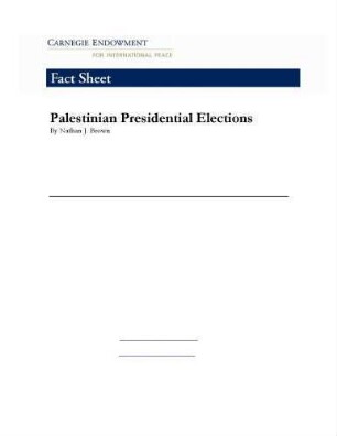 Palestinian presidential elections