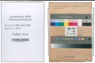 Entnazifizierung Anna Voelker , geb. 23.09.1900 (Landwirtin)