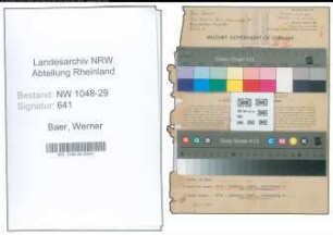 Entnazifizierung Werner Baer , geb. 02.05.1911 (Beamter)