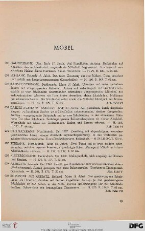 Möbel (Nr. 400-487)