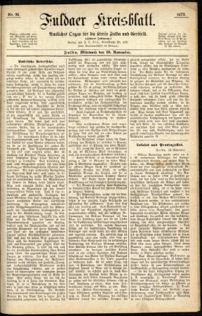 Ausgabe vom Mittwoch, den 13. November 1878.